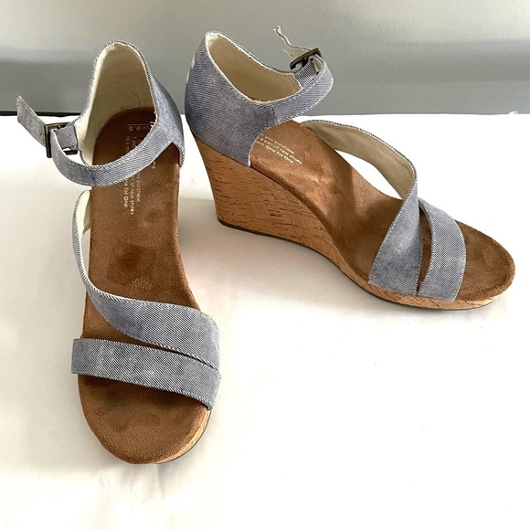 Clarissa slate blue wedge heel - Picture 9 of 15